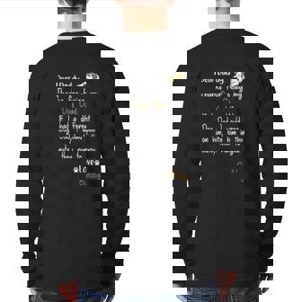 Dog Dad Bulldog Back Print Long Sleeve T-shirt | Mazezy