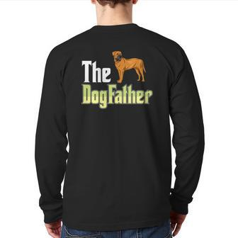 The Dogfather Bullmastiff Dog Owner Father’S Day Back Print Long Sleeve T-shirt | Mazezy
