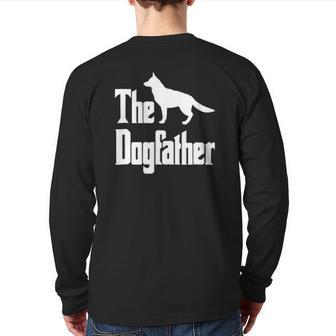 The Dogfather German Shepherd Silhouette Dog Back Print Long Sleeve T-shirt | Mazezy