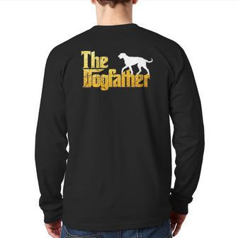 The Dogfather Irish Wolfhound Pet Lover Back Print Long Sleeve T-shirt | Mazezy