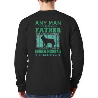 Dogs Bernese Mountain Dog Daddy For Men Back Print Long Sleeve T-shirt | Mazezy