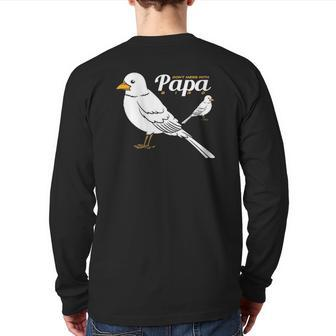 Don't Mess With Papa Bird Lover Back Print Long Sleeve T-shirt | Mazezy