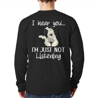 Doodle Dog Sheepadoodle Back Print Long Sleeve T-shirt - Seseable
