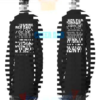Never Dreamed I'd Be A Cheer Dad Men's Idea Back Print Long Sleeve T-shirt | Mazezy