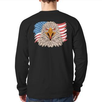 Eagle Patriotic Veteran 4Th Of July Usa Flag Veteran Back Print Long Sleeve T-shirt | Mazezy