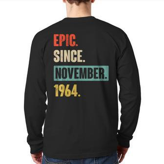 Epic Since November 1964 59Th Birthday 59 Year Old Back Print Long Sleeve T-shirt - Monsterry AU