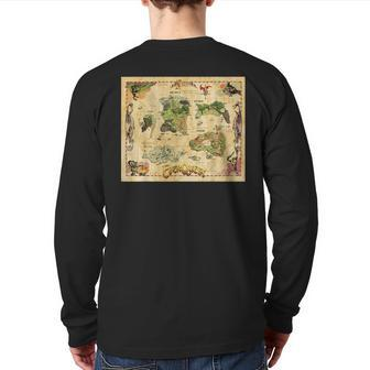 Everquest World Of Norrath Map Back Print Long Sleeve T-shirt - Monsterry UK
