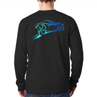 Exotic Car Supercar Turbo Supercharge Sports Car Racing Back Print Long Sleeve T-shirt - Monsterry