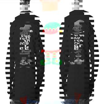 Express Your Elf Elves Pun Christmas Back Print Long Sleeve T-shirt - Monsterry