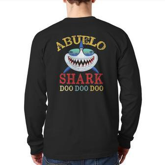 Family 365 Abuelo Shark Tee Father's Day Men Back Print Long Sleeve T-shirt | Mazezy