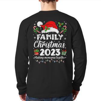 Family Christmas 2023 Pajamas Matching Squad Santa Elf Xmas Back Print Long Sleeve T-shirt - Thegiftio UK