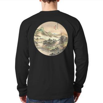 Famous Vintage Chinese Art Lu Han Landscape Stylish Back Print Long Sleeve T-shirt - Monsterry DE