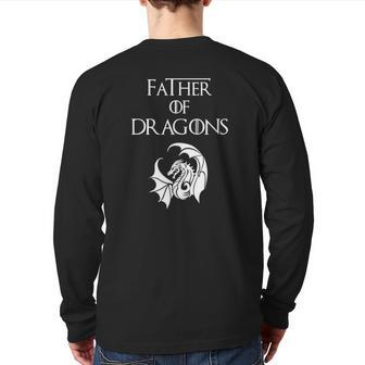 Father Of Dragons Classic Back Print Long Sleeve T-shirt | Mazezy UK