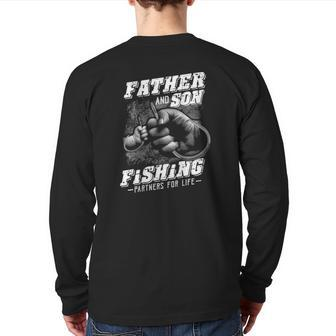 Father And Son Fishing Partner For Life Father Day Back Print Long Sleeve T-shirt | Mazezy