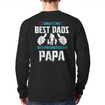 Father's Day 2018 Best Dad Get Promoted Back Print Long Sleeve T-shirt | Mazezy