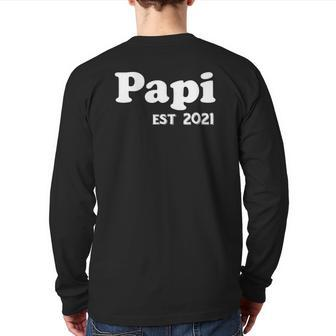 Father's Day 2021 For Dad Papi Hispanic Latino Mexican Back Print Long Sleeve T-shirt | Mazezy