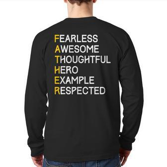 Fathers Day Acronym Best Dad Ever Back Print Long Sleeve T-shirt | Mazezy UK