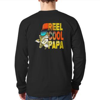 Father's Day Fishing Reel Cool Papa Back Print Long Sleeve T-shirt | Mazezy CA