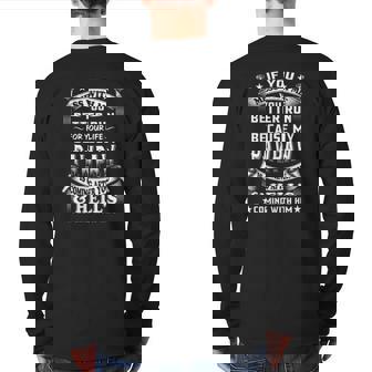 Fathers Day Pawpaw Grandpa Grandfather Men Back Print Long Sleeve T-shirt | Mazezy