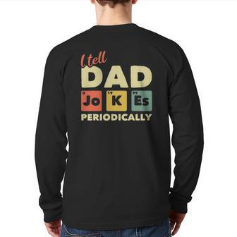 Father's Day Chemist Men Geek Retro Dad Jokes Back Print Long Sleeve T-shirt | Mazezy