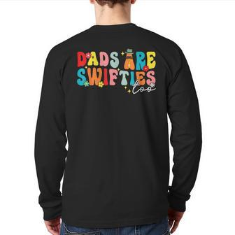 Fathers Day Its Me Hi I'm The Dads Its Me Retro Groovy Back Print Long Sleeve T-shirt | Mazezy AU