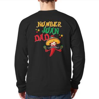 Father's Day Juan Dad Spanish Mexican Father Back Print Long Sleeve T-shirt | Mazezy