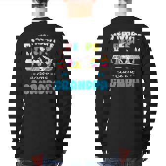 My Favorite Peeps Call Me Grandpa Bunny Eggs Back Print Long Sleeve T-shirt | Mazezy