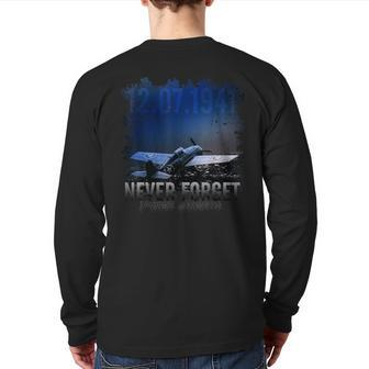 Never Forget Pearl Harbor Back Print Long Sleeve T-shirt - Monsterry DE