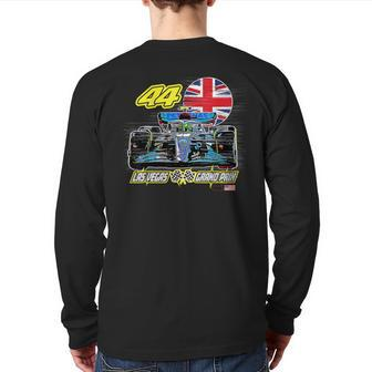 Formula Racing Car Las Vegas Circuit Race 44Hamilton Fan Back Print Long Sleeve T-shirt - Thegiftio UK