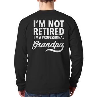 Foxy Grandpa Back Print Long Sleeve T-shirt | Mazezy
