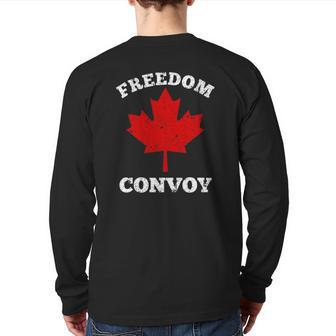 Freedom Convoy 2022 Canadian Trucker Rule Back Print Long Sleeve T-shirt | Mazezy