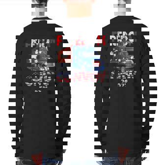 Freedom Convoy 2022 In Support Of Truckers Mandate Freedom Back Print Long Sleeve T-shirt | Mazezy