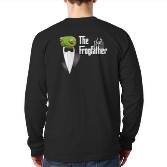 Frog Father Or Frogfather For Frogs Fan Frog Lovers Back Print Long Sleeve T-shirt | Mazezy