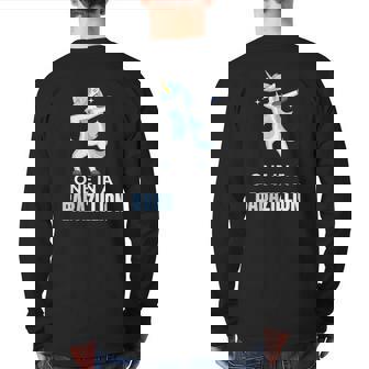 Best Baba Ever Cool Unicorn Back Print Long Sleeve T-shirt | Mazezy