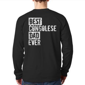 Best Congolese Dad Ever Father's Day Love Back Print Long Sleeve T-shirt | Mazezy