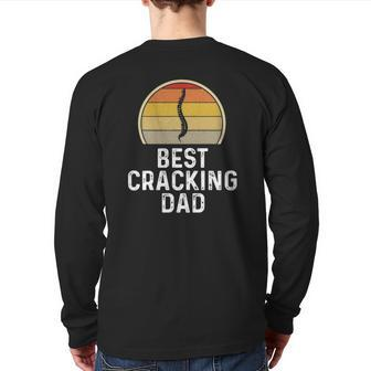 Best Cracking Dad Chiropractor Chiropractic Father Back Print Long Sleeve T-shirt | Mazezy