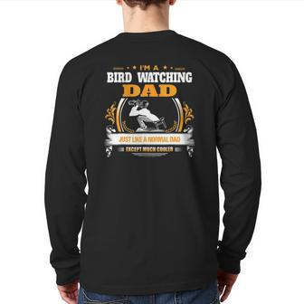 Bird Watching Dadchristmas For Dad Back Print Long Sleeve T-shirt | Mazezy