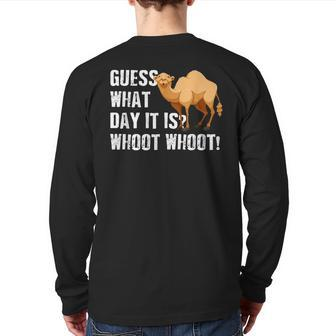 Camel Day Hump Day Camel Guess What Day It Is Back Print Long Sleeve T-shirt - Monsterry DE