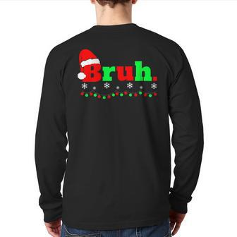 Christmas Bruh Boys X-Mas Back Print Long Sleeve T-shirt - Seseable
