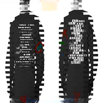 For Dad The Superhero Best For Father Back Print Long Sleeve T-shirt | Mazezy