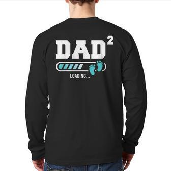Dad Of Two Second Time Dad Dad 2 Back Print Long Sleeve T-shirt | Mazezy