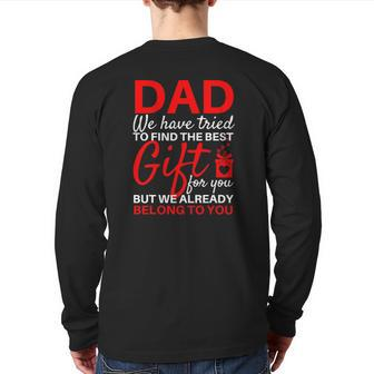 Father's Day From Daughter Son Wife For Dad Back Print Long Sleeve T-shirt | Mazezy AU