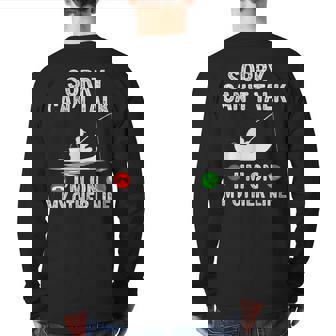 Fishing Dad Reel Cool Fish Bass Fishing Back Print Long Sleeve T-shirt | Mazezy