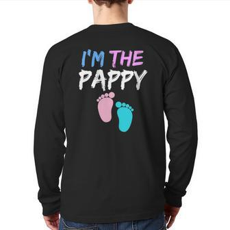 Gender Reveal Clothing For Dad I'm The Pappy Back Print Long Sleeve T-shirt | Mazezy