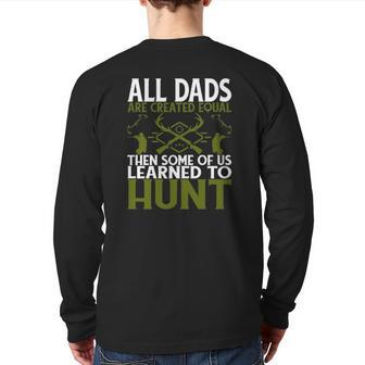 For Dad Who Loves Deer Hunting Back Print Long Sleeve T-shirt | Mazezy