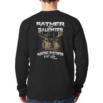 Tee Father And Daughter Hunting Partners For Life Back Print Long Sleeve T-shirt | Mazezy