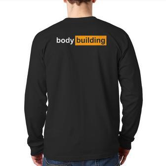 Gym Bodybuilding Sports Powerlifting Back Print Long Sleeve T-shirt | Mazezy