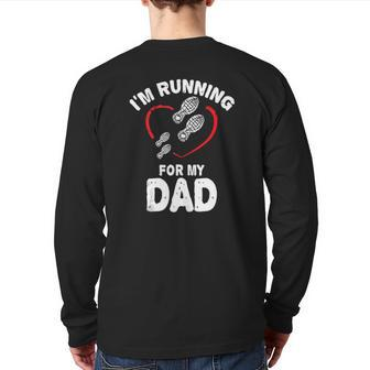 Half Marathon I'm Running For My Dad Back Print Long Sleeve T-shirt | Mazezy UK