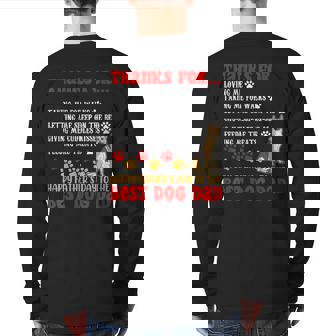 Happy Father's Day Best Dog Dad German Shepherd Dog Back Print Long Sleeve T-shirt | Mazezy