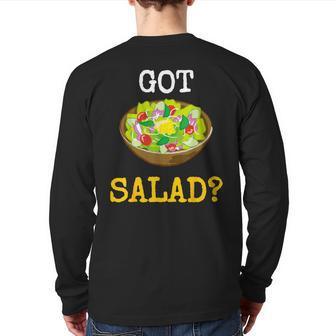 Health Foods Got Salad T Back Print Long Sleeve T-shirt - Monsterry CA
